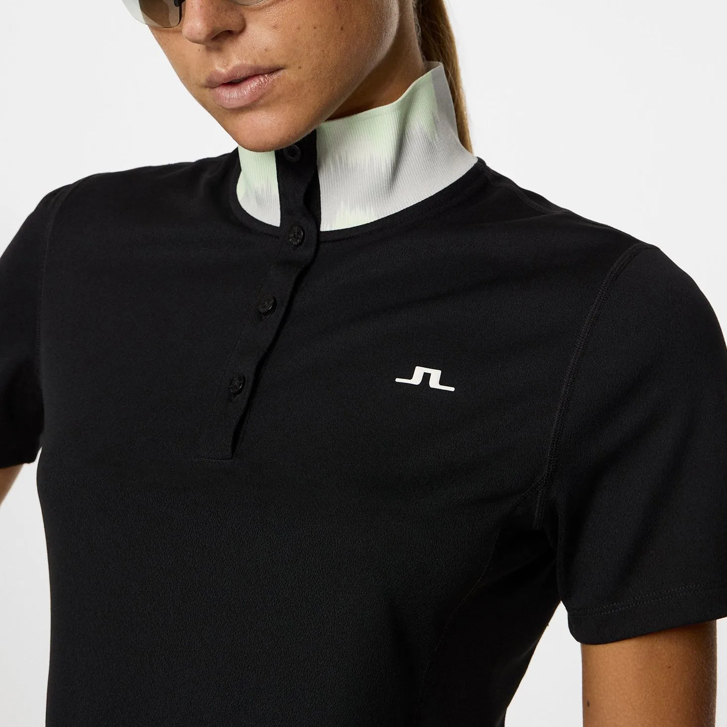 J.Lindeberg Women'S Piper Golf Polo Shirt - Black Step into the Beat
