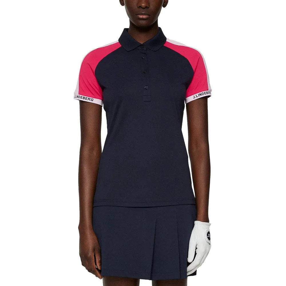 J.Lindeberg Women'S Priya Golf Polo Shirt - Jl Navy Thanksgiving Day Sale Walk with Purpose