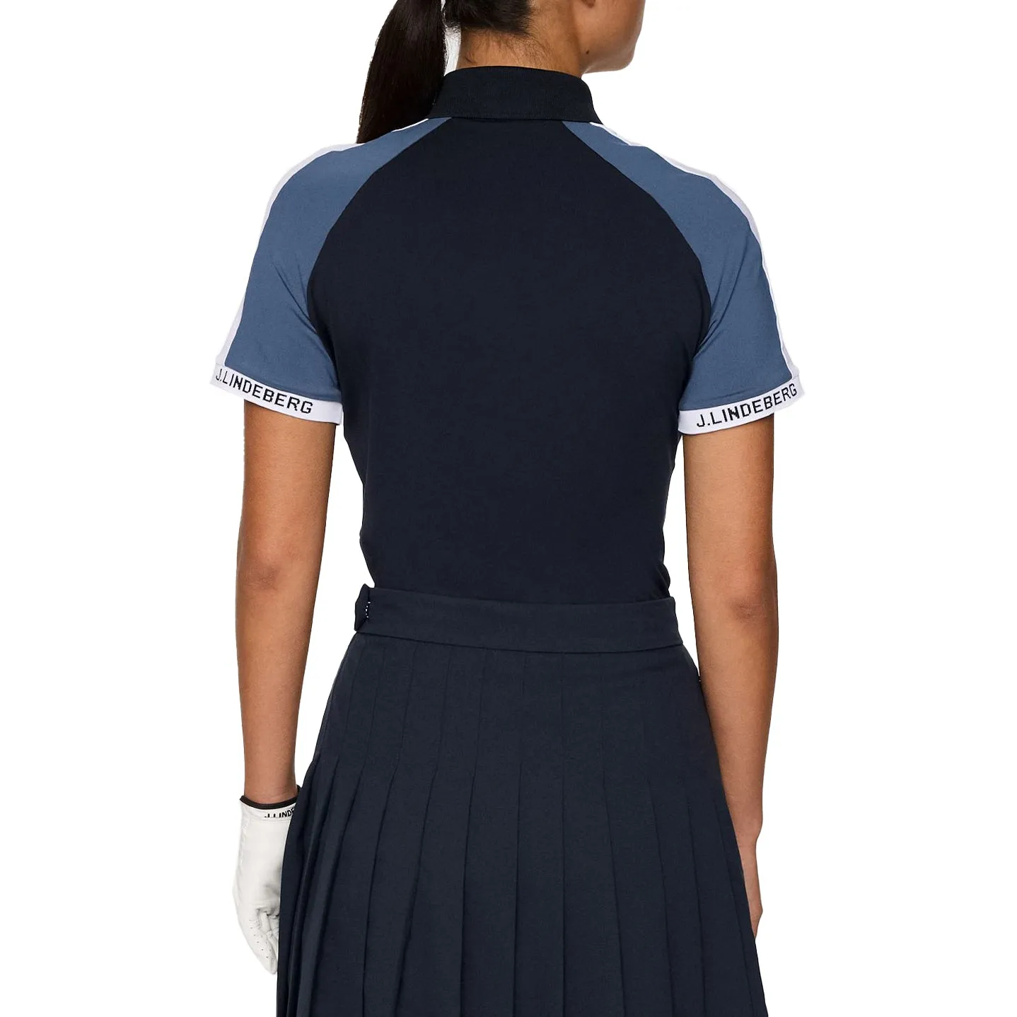Unapologetically You J.Lindeberg Women'S Priya Golf Polo Shirt - Jl Navy