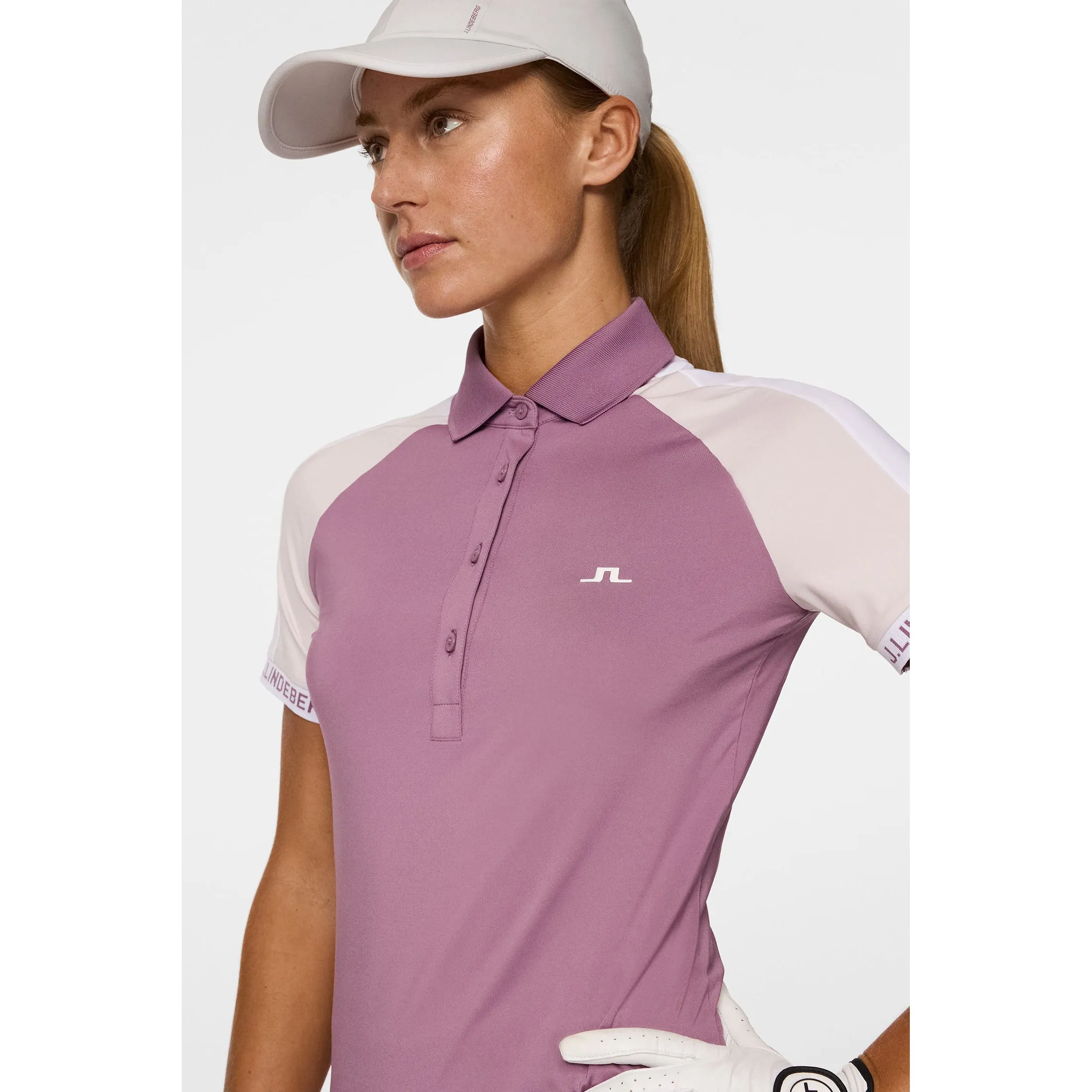 Step Into Strength Own the Moment J.Lindeberg Women'S Priya Golf Polo Shirt - Very Grape