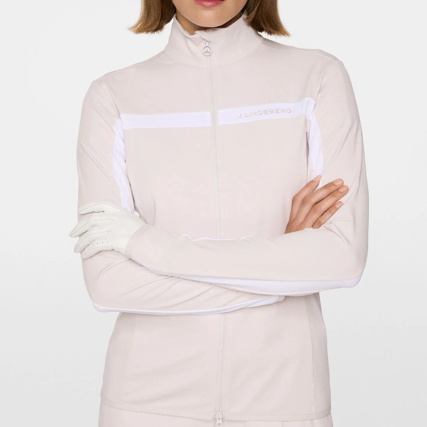 Built to Move You Rule the Streets J.Lindeberg Women'S Seasonal Janice Golf Mid Layer - Grey Lilac