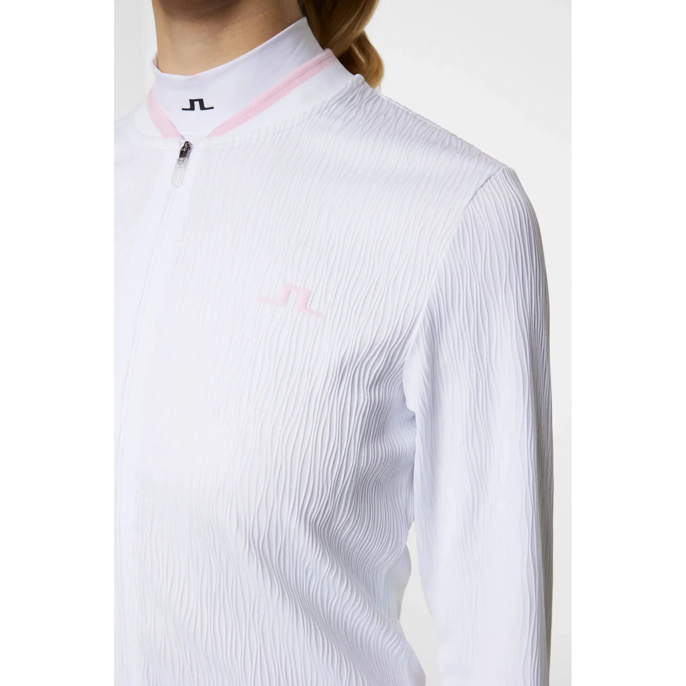 J.Lindeberg Women'S Susanna Golf Mid-Layer - White Confidence Starts Here