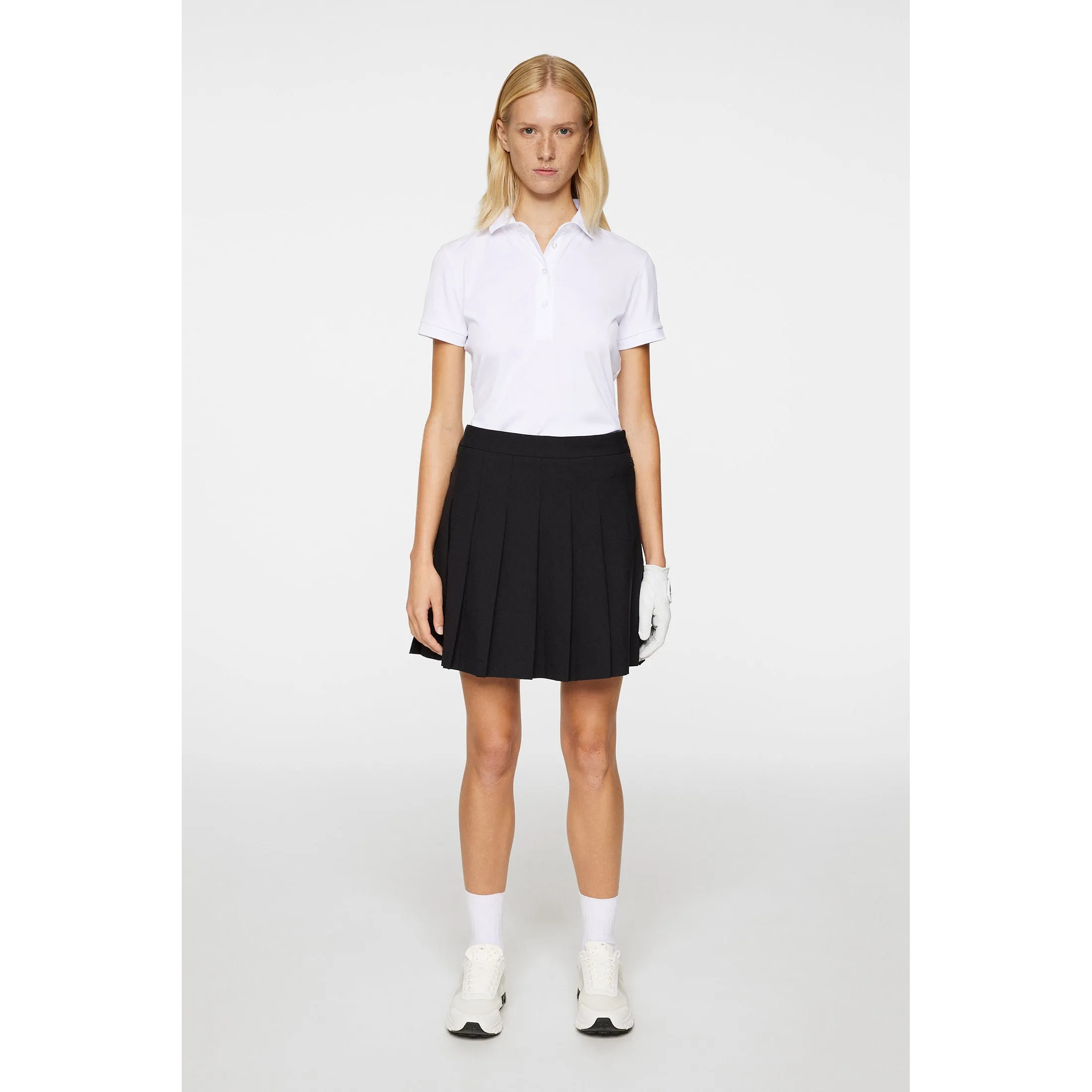 J.Lindeberg Women'S Tour Tech Golf Polo Shirt - White Father's Day Sale