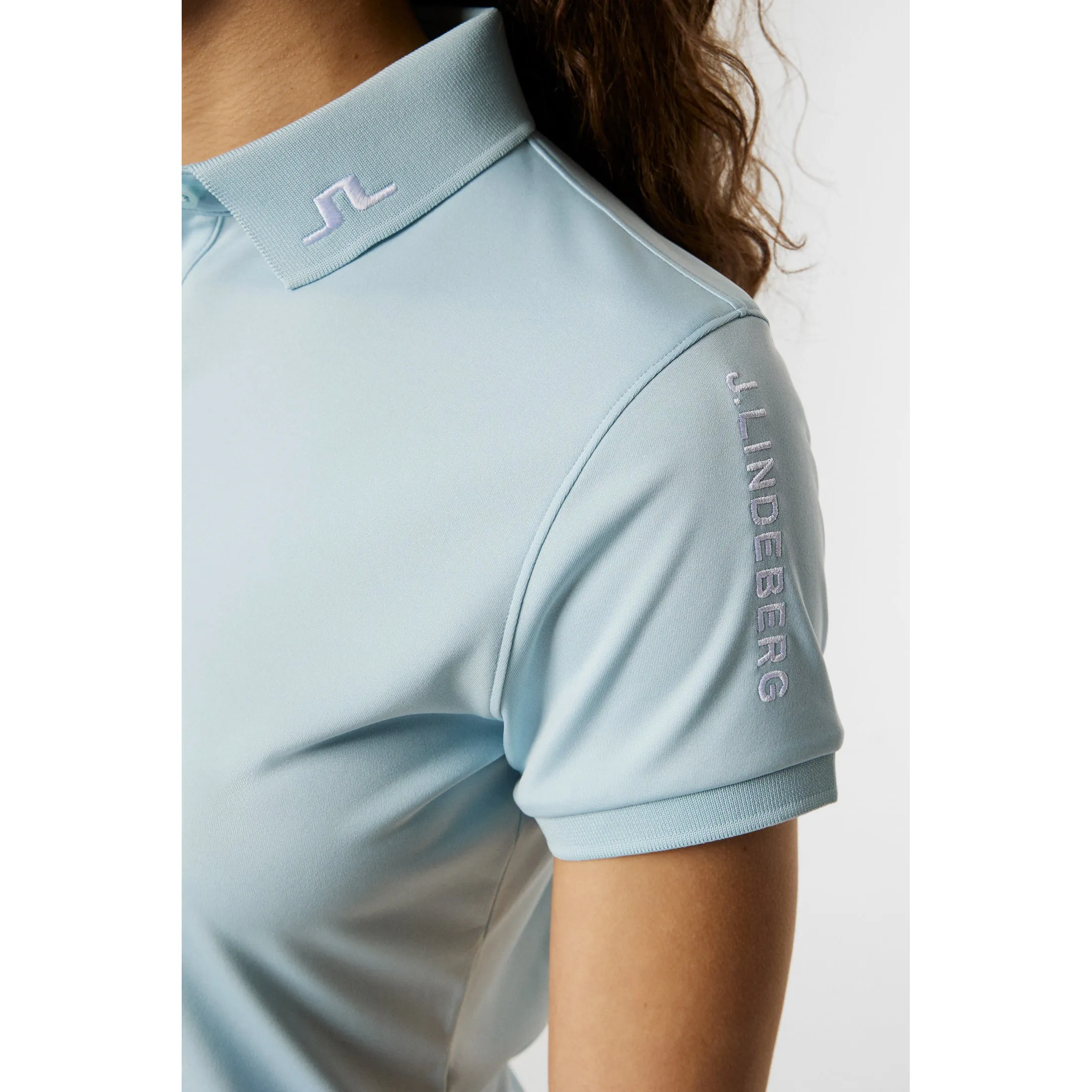 Dress from the Feet Up Rule the Streets J.Lindeberg Women'S Tour Tech Golf Polo Shirt - Winter Sky