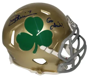 Joe Theismann Signed Notre Dame Speed Mini Helmet (Shamrock)