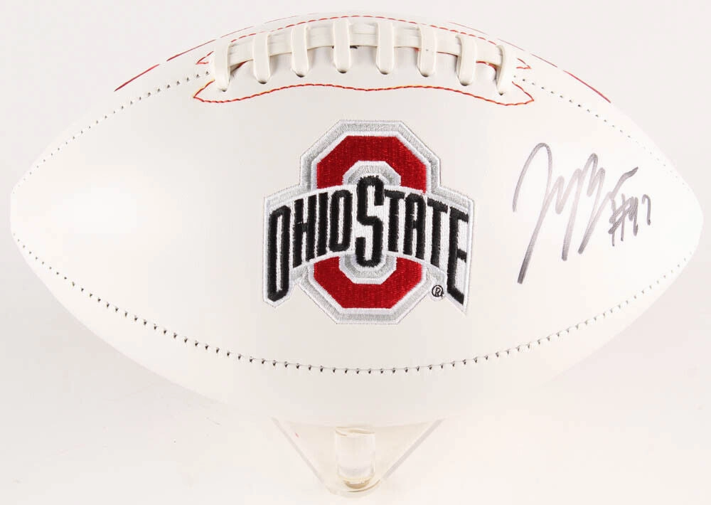 Joey Bosa Signed Ohio State Buckeyes Logo Football (JSA) Chargers Defensive End