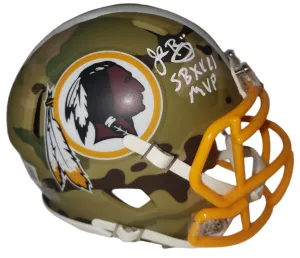 John Riggins Signed Washington Redskins Camo Mini Helmet