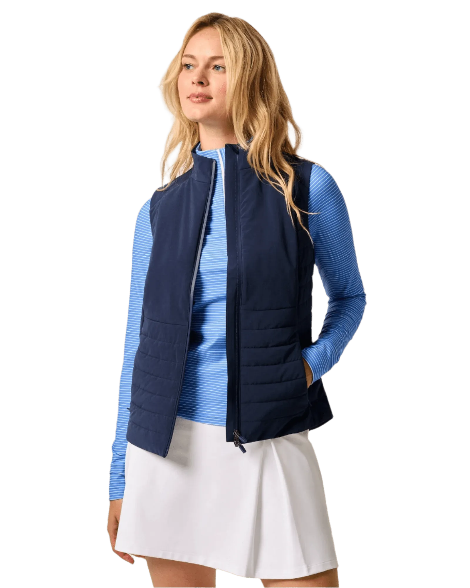 Black Friday Offer Johnnie-O - Women'S Victoria Mixed Media Vest