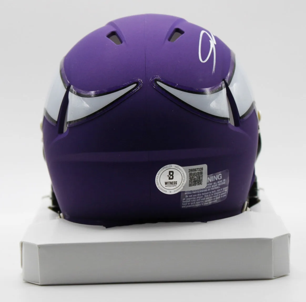 Jordan Addison Minnesota Vikings Signed Mini Helmet