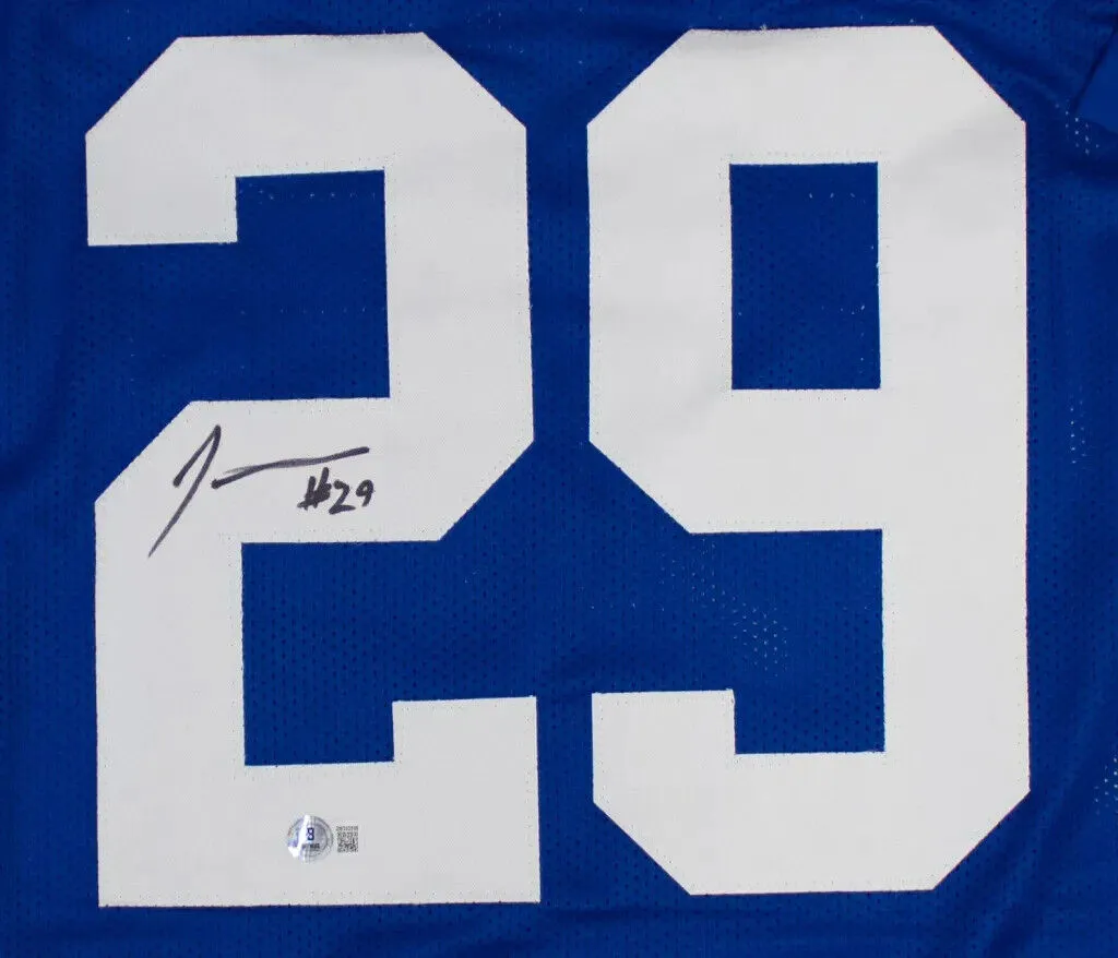 Joseph Addai Signed Indianapolis Colts Jersey (Beckett) Super Bowl XLI Champ R.B
