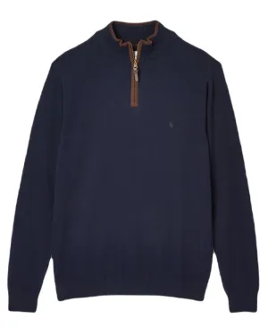 Joules Hillside Quarter Zip Knit Jumper Zip Neck Wool Pullovers