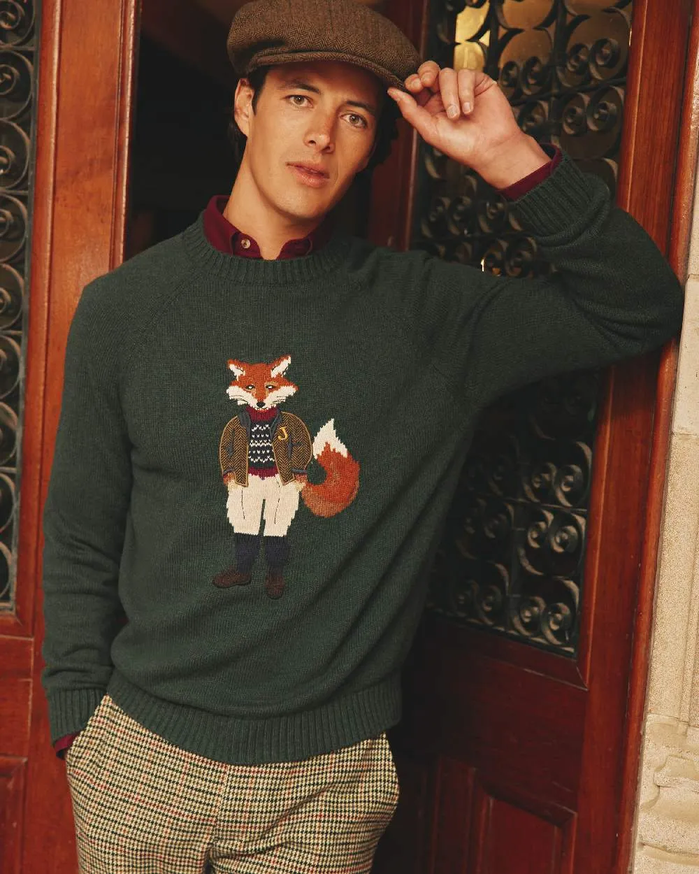 Joules Mens Jonty Intarsia Crew Knit Jumper Crew Neck Wool Sweater