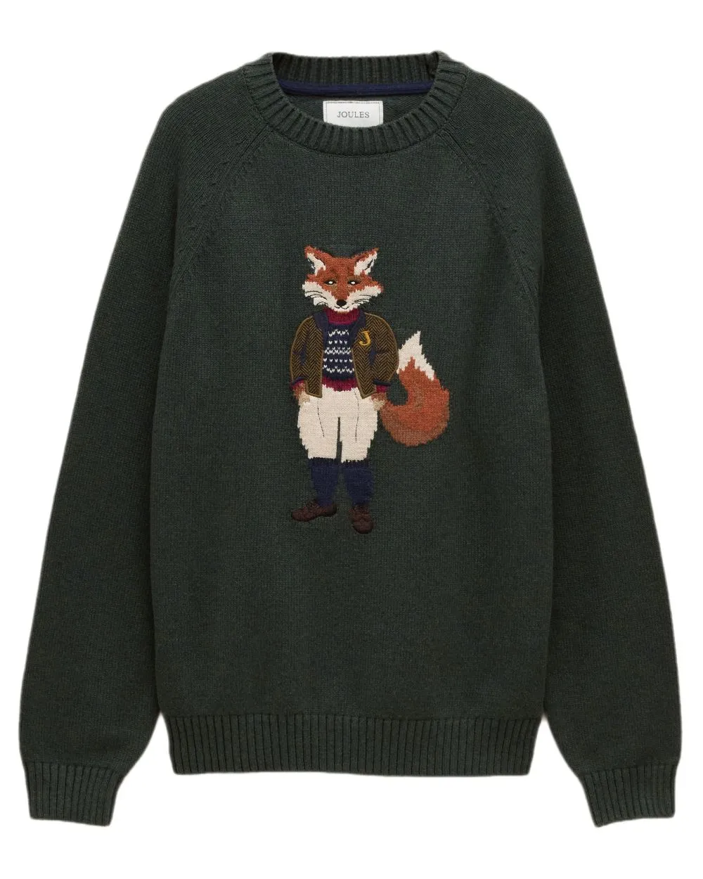 Joules Mens Jonty Intarsia Crew Knit Jumper Lambswool Crew Sweaters
