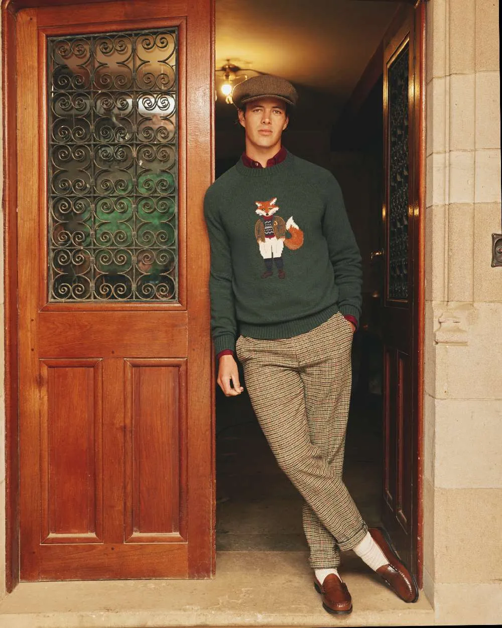 Joules Mens Jonty Intarsia Crew Knit Jumper Crew Neck Wool Sweater