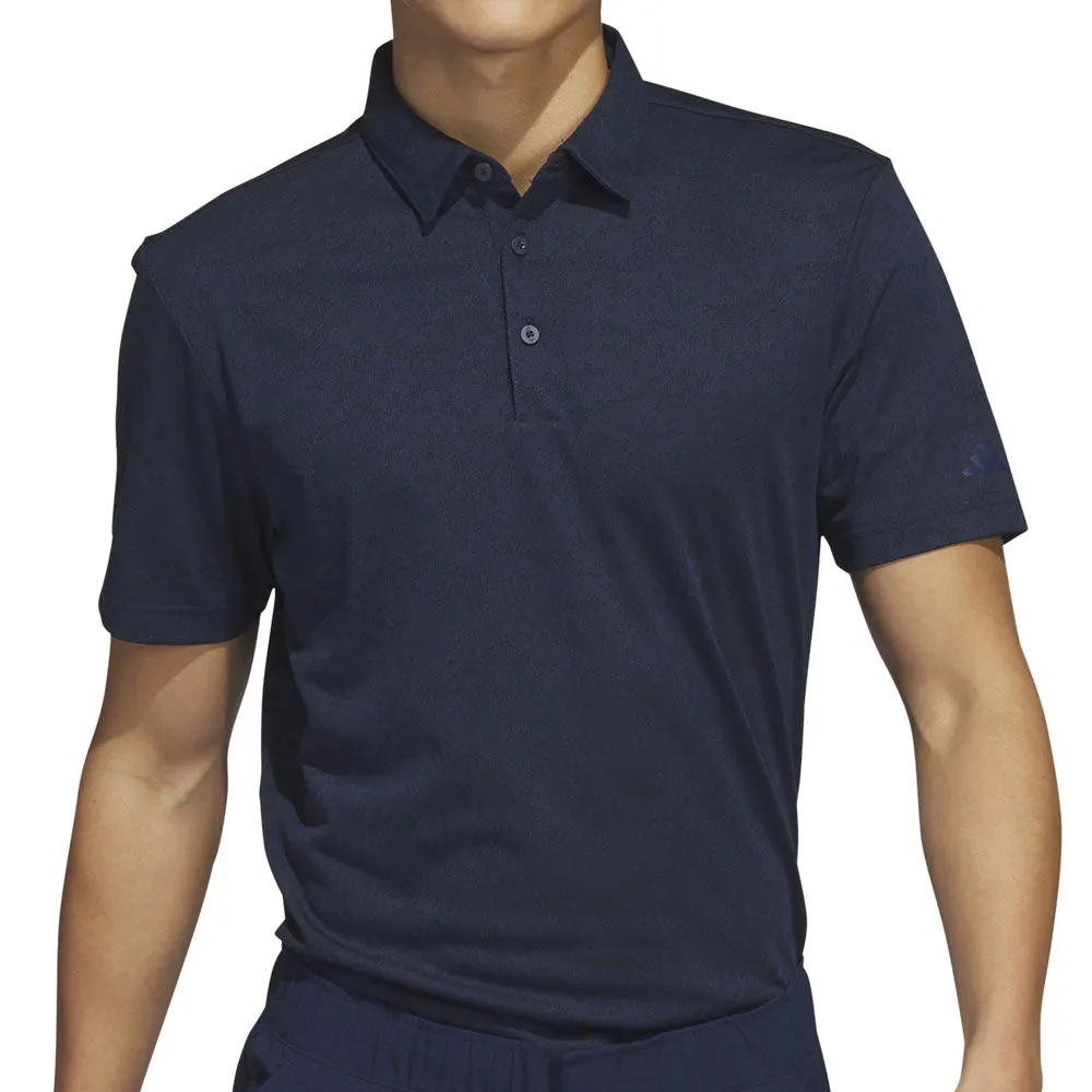 Black Friday Exclusive Adidas Textured Jacquard Polo Shirt - Collegiate Navy/Black
