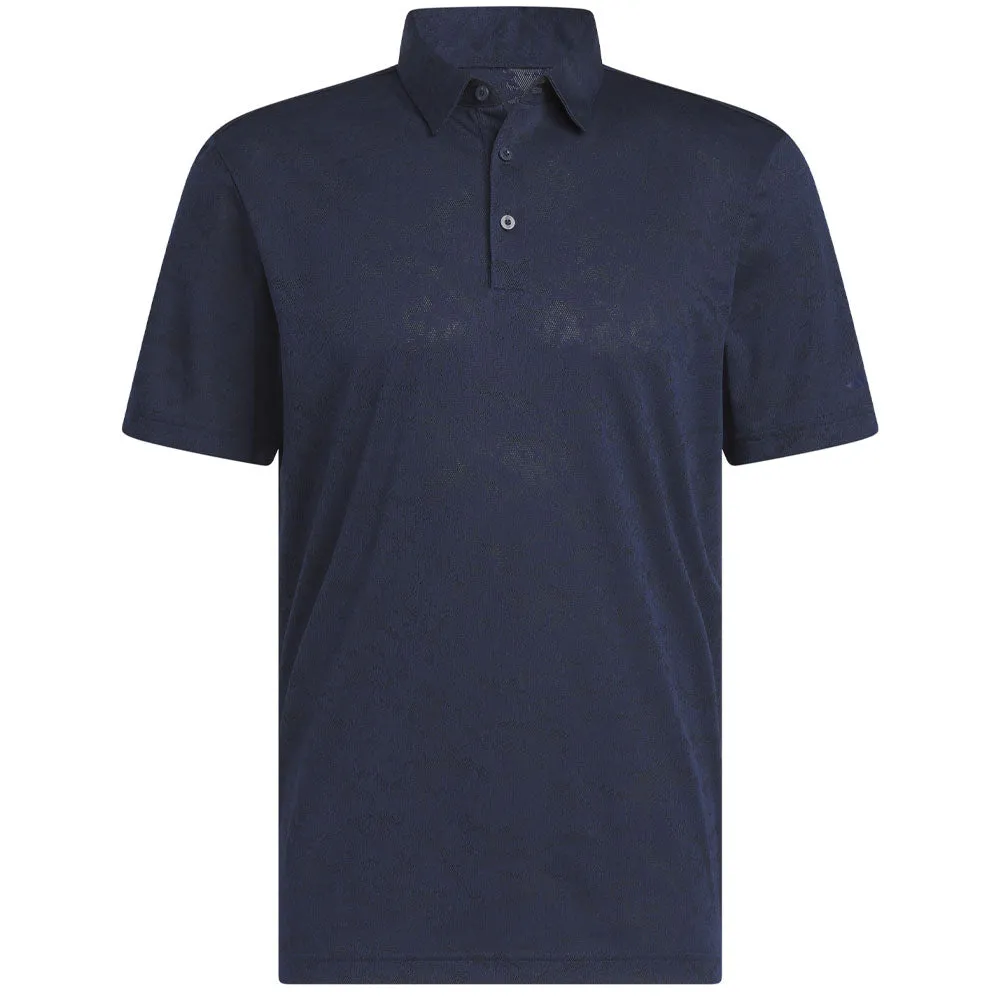 Holiday Sale Memorial Day Sale Adidas Textured Jacquard Polo Shirt - Collegiate Navy/Black