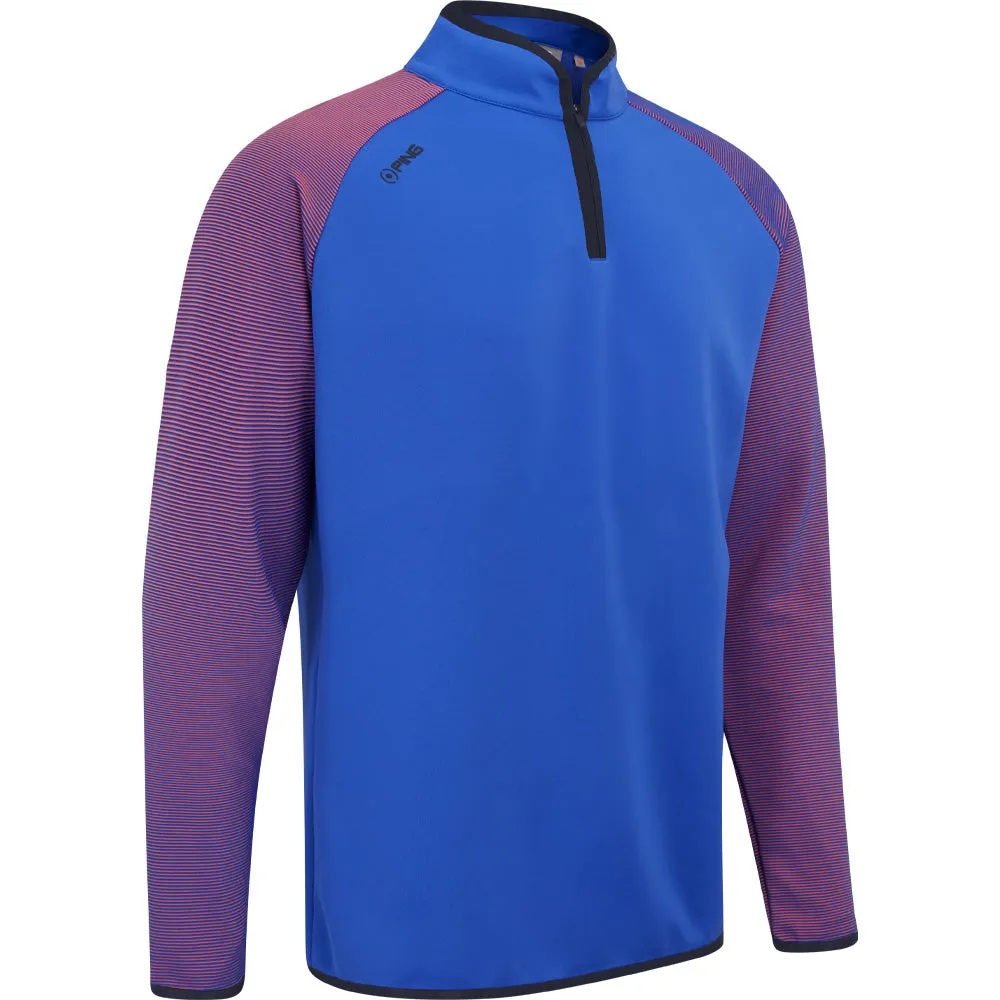 Unapologetically You Ping Strio 1/2 Zip Mid Layer  - Ultra Blue/Dubarry