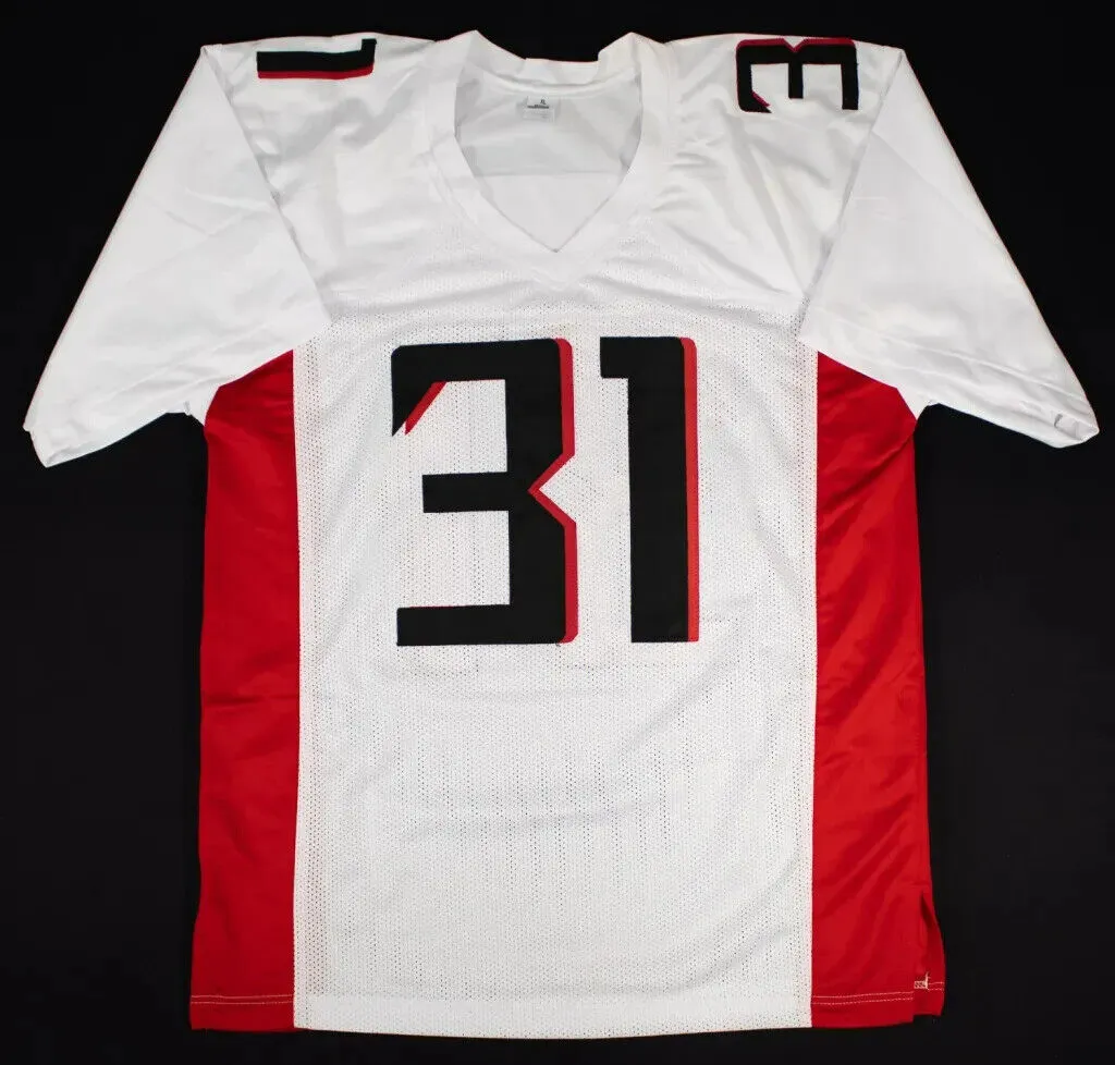 Justin Simmons Signed Atlanta Falcons Home Jersey (JSA COA) 2xPro Bowl Def. Back