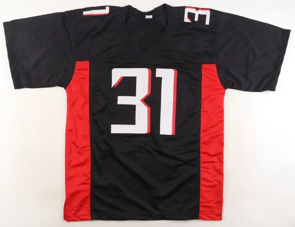 Justin Simmons Signed Atlanta Falcons Jersey (Beckett) 2 Time Pro Bowl Def. Back