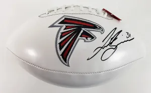 Justin Simmons Signed Atlanta Falcons Logo Football (JSA COA) 2xPro Bowl Safety