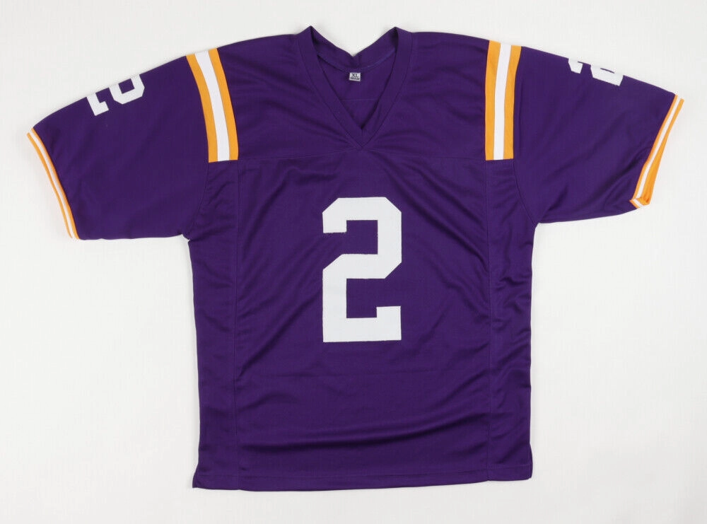 Justin Jefferson Signed LSU Tigers Jersey (JSA COA) Vikings 2020 1st Round Pk WR