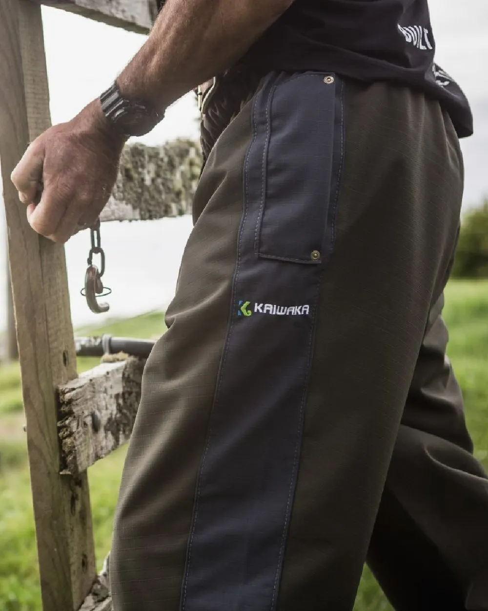 Kaiwaka Mens Stormforce Overtrousers Heavy Duty Work Pants