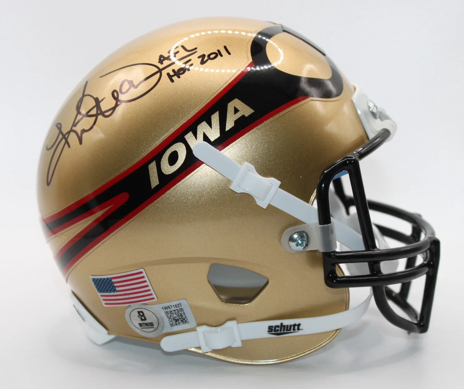 Kurt Warner Iowa Barnstormers Signed Mini Helmet