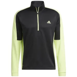 Adidas Colour Block 1/4 Zip Pullover - Black/Pulse Lime Define Your Own Way