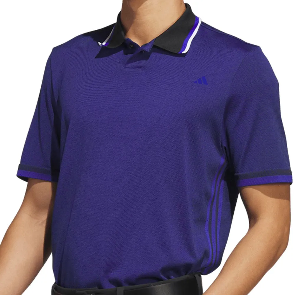 Adidas Primeknit Polo Shirt - Black/Lucid Blue Performance Unleashed