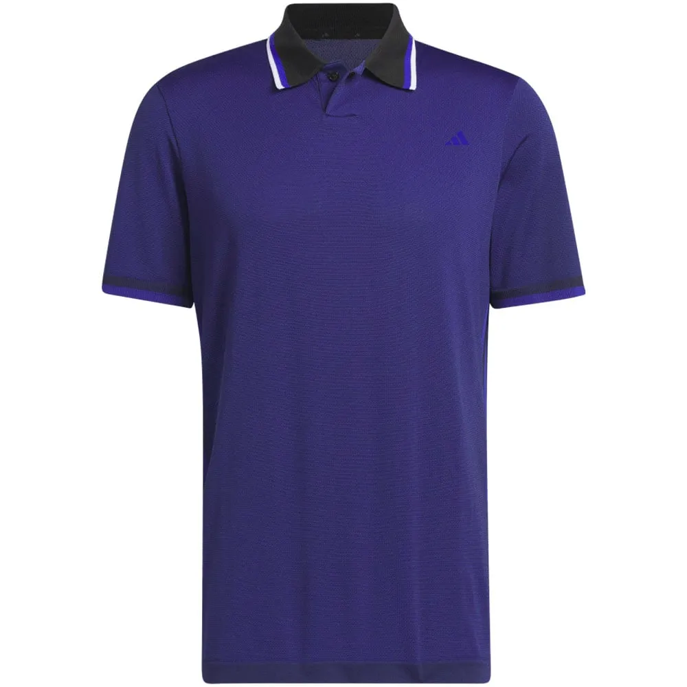 Built for the Bold Adidas Primeknit Polo Shirt - Black/Lucid Blue