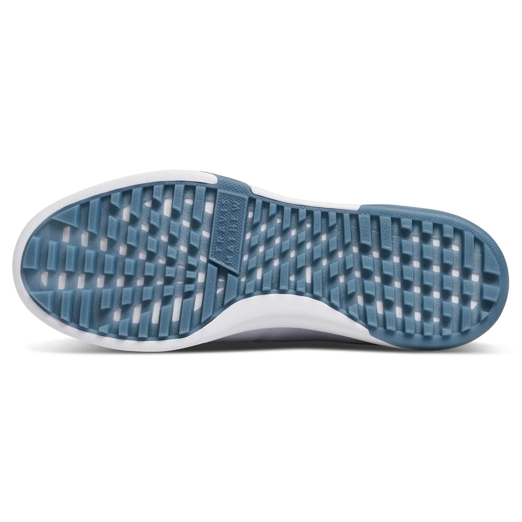 Command Attention Travis Mathew The Daily Pro Hybrid Plus Spikeless Golf Shoes - White/Blue