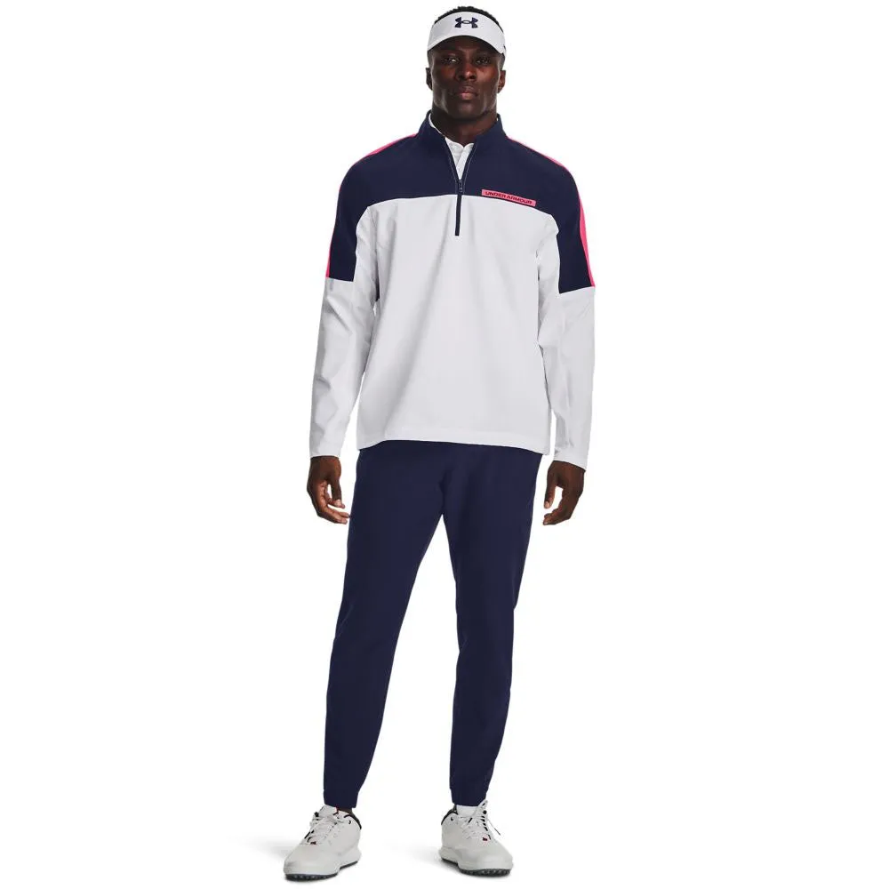 Move Beyond Ordinary Under Armour Storm Windstrike 1/2 Zip Pullover - White/Midnight Navy