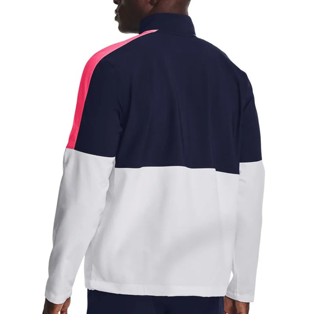 Autumn Sale Built to Move You Under Armour Storm Windstrike 1/2 Zip Pullover - White/Midnight Navy