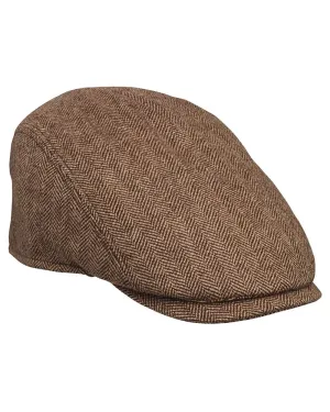 Laksen Astor & Glyn Drivers Tweed Flat Cap Shooting Wide-Brim Hats