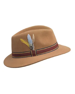 Laksen Brixton Ladies Fedora Cashmere Hat Felt Crushable Hats