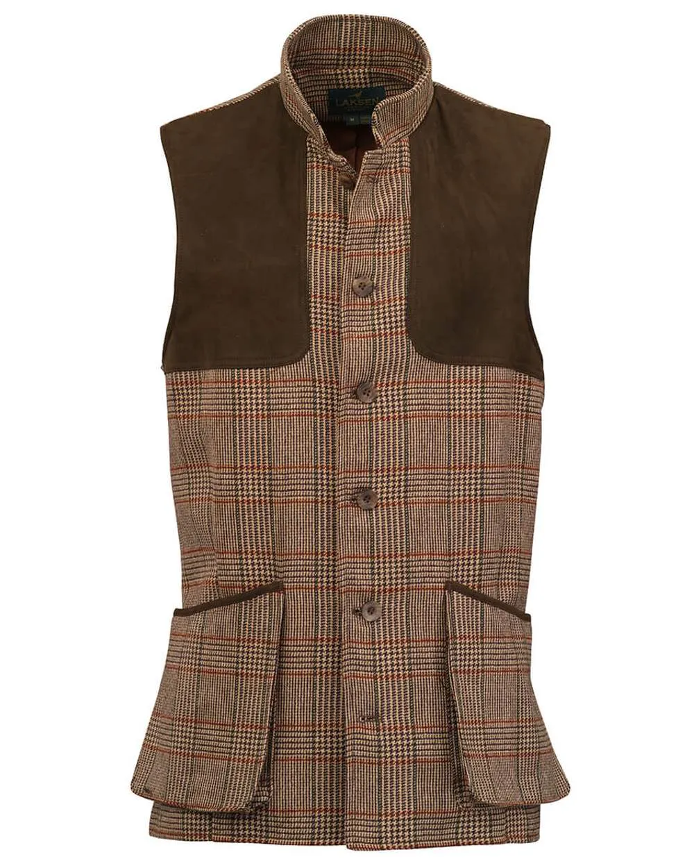 Laksen Cavendish Mulland Tweed Shooting Vest Long Sleeve Casual Tops