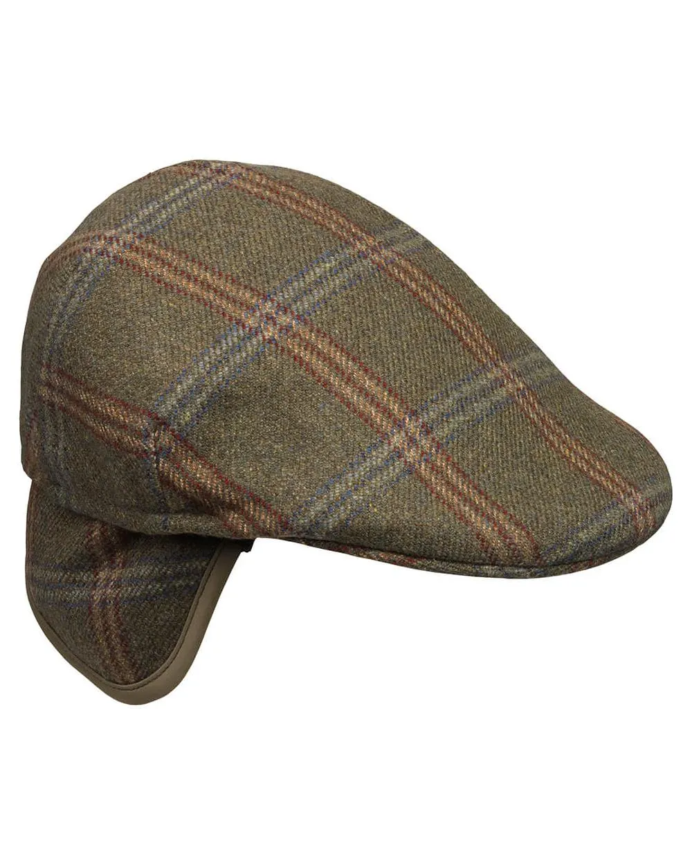 Laksen Chester Ghillies Tweed Flat Cap with Earwarmer Shooting Sun Hats