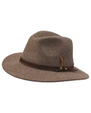Laksen Country Fedora Felt Hat Felt Crushable Hats