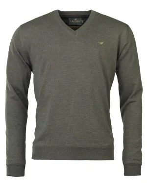 Laksen Grantham Windstopper V-Neck Sweater Wool V-Neck Pullovers