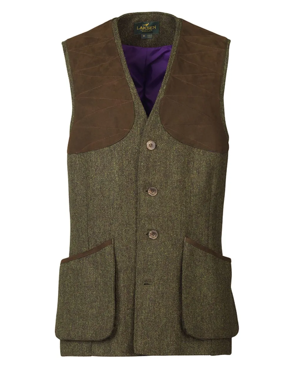 Laksen Kirkton Leith Tweed Shooting Vest Long Sleeve Casual Tops
