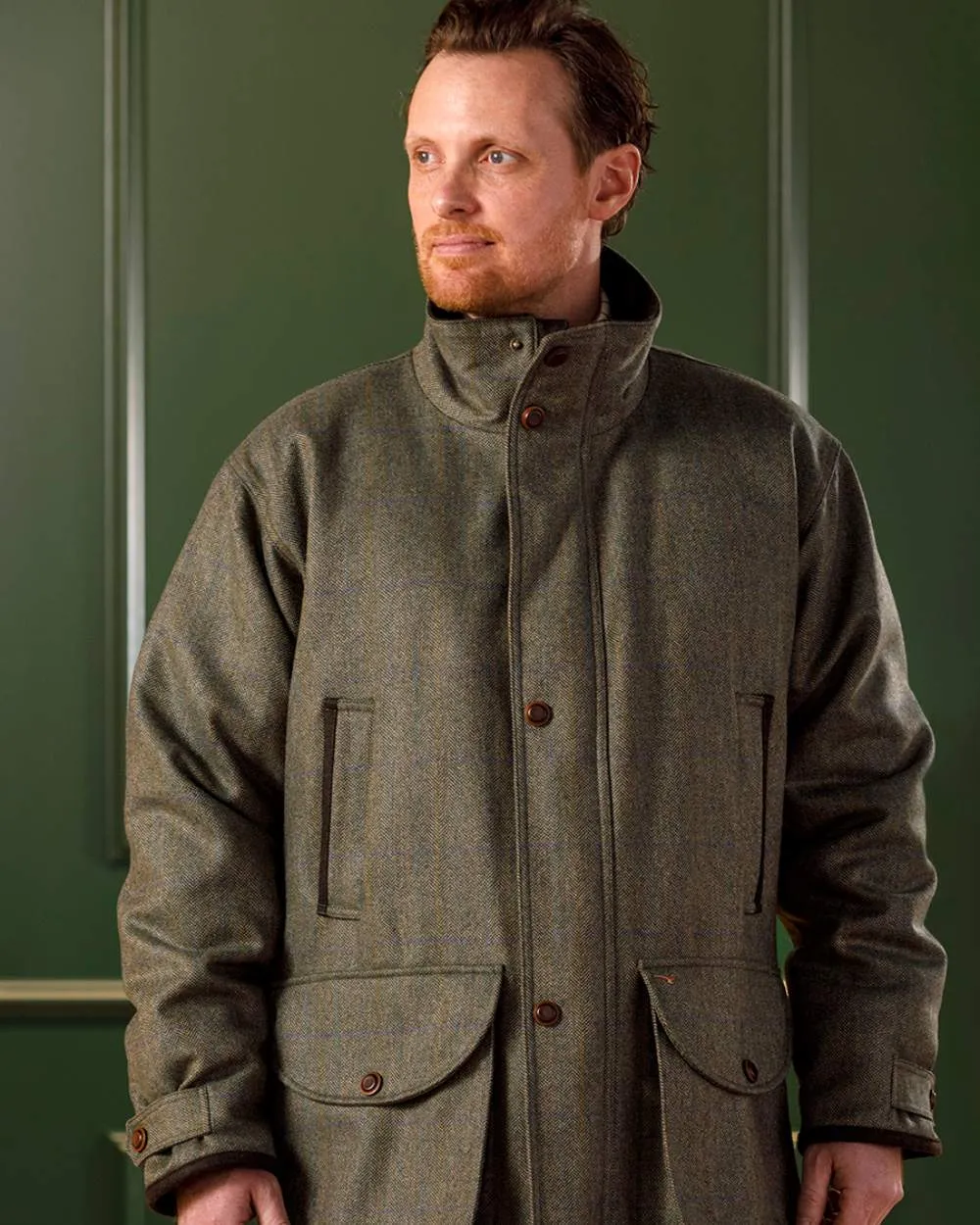 Laksen Laird Tweed Wingfield Coat with CTX Men's Tweed Coats