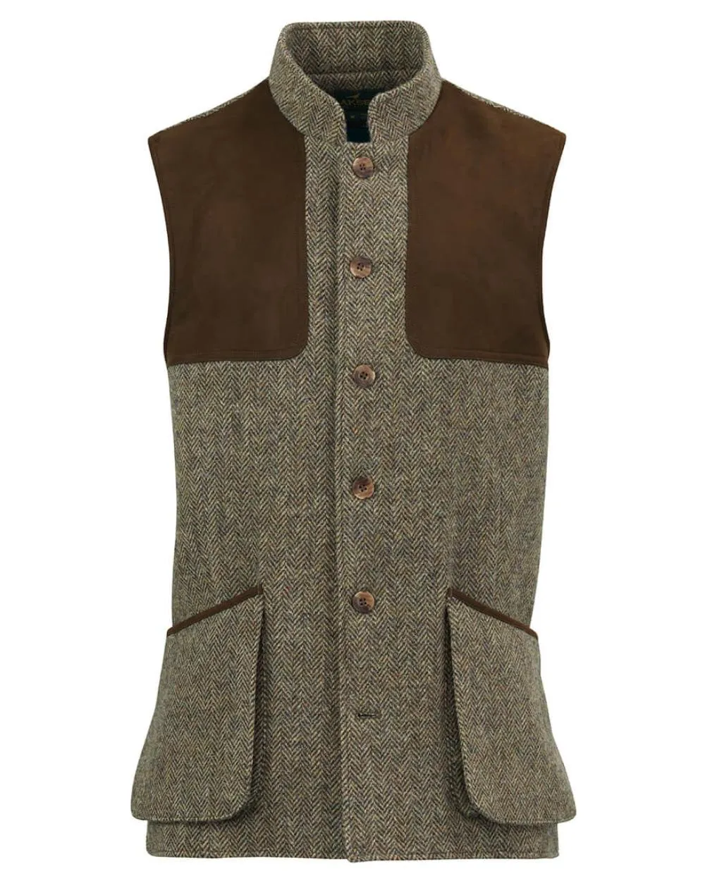 Laksen Lewis Mulland Tweed Shooting Vest Long Sleeve Casual Tops