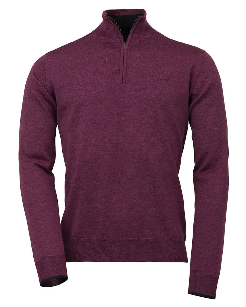 Laksen Norfolk Zip Neck Merino Sweater Men's Knit Sweaters