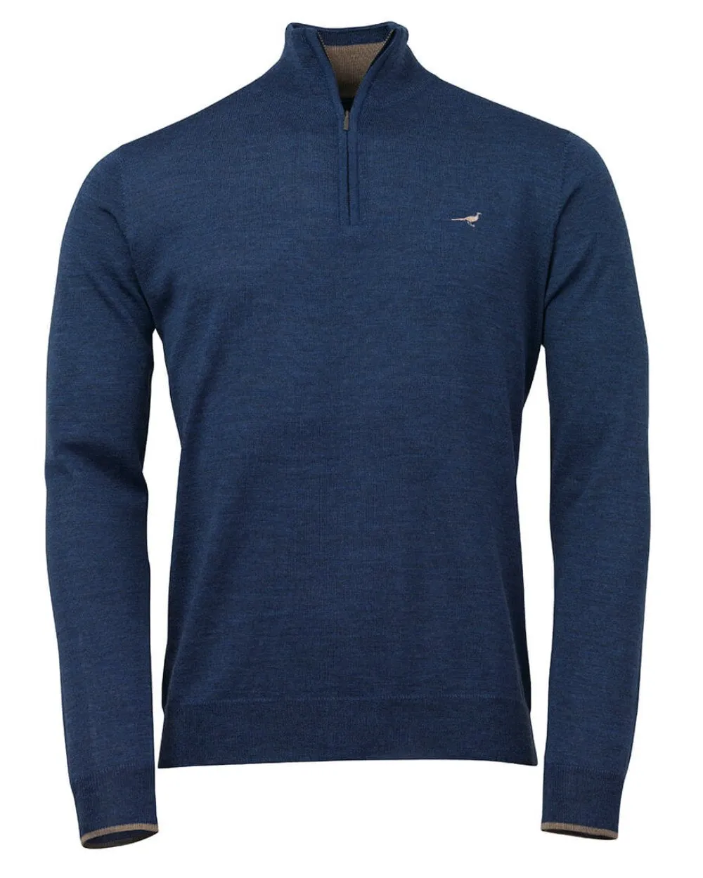 Laksen Norfolk Zip Neck Merino Sweater Men's Knit Sweaters
