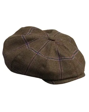 Laksen Pippa Tweed Bakerboy Cap Shooting Wide-Brim Hats