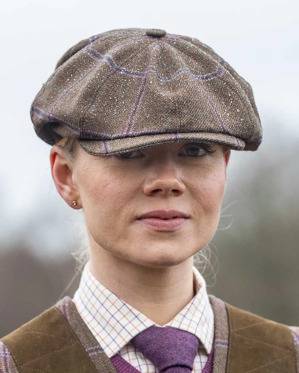 Laksen Pippa Tweed Bakerboy Cap Shooting Sun Hats