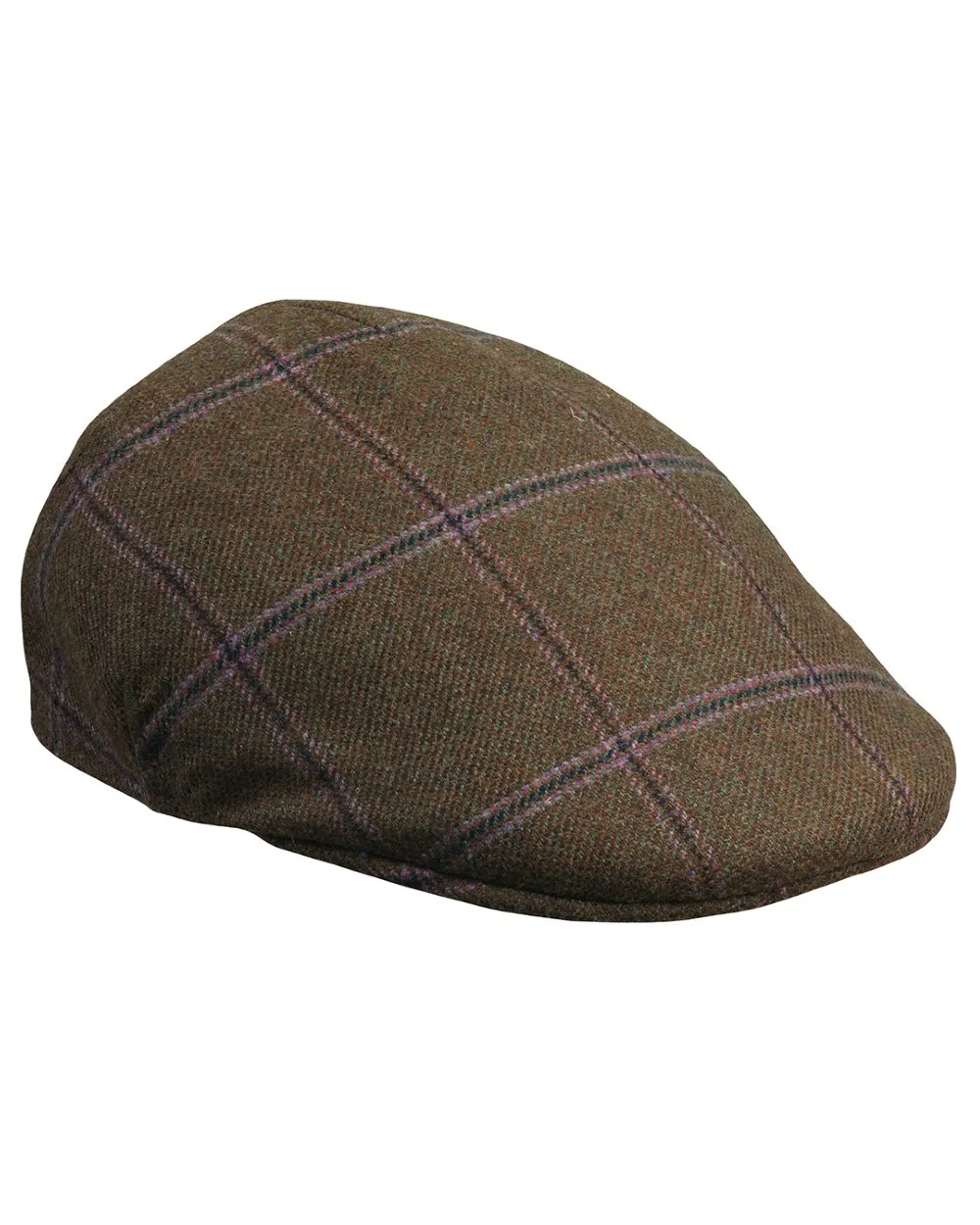 Laksen Pippa Tweed Drivers Flat Cap Shooting Wide-Brim Hats