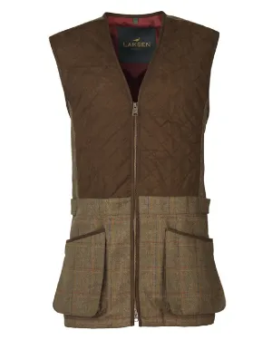 Laksen Woolston Tweed Glenogil Zip Shooting Vest Long Sleeve Casual Tops