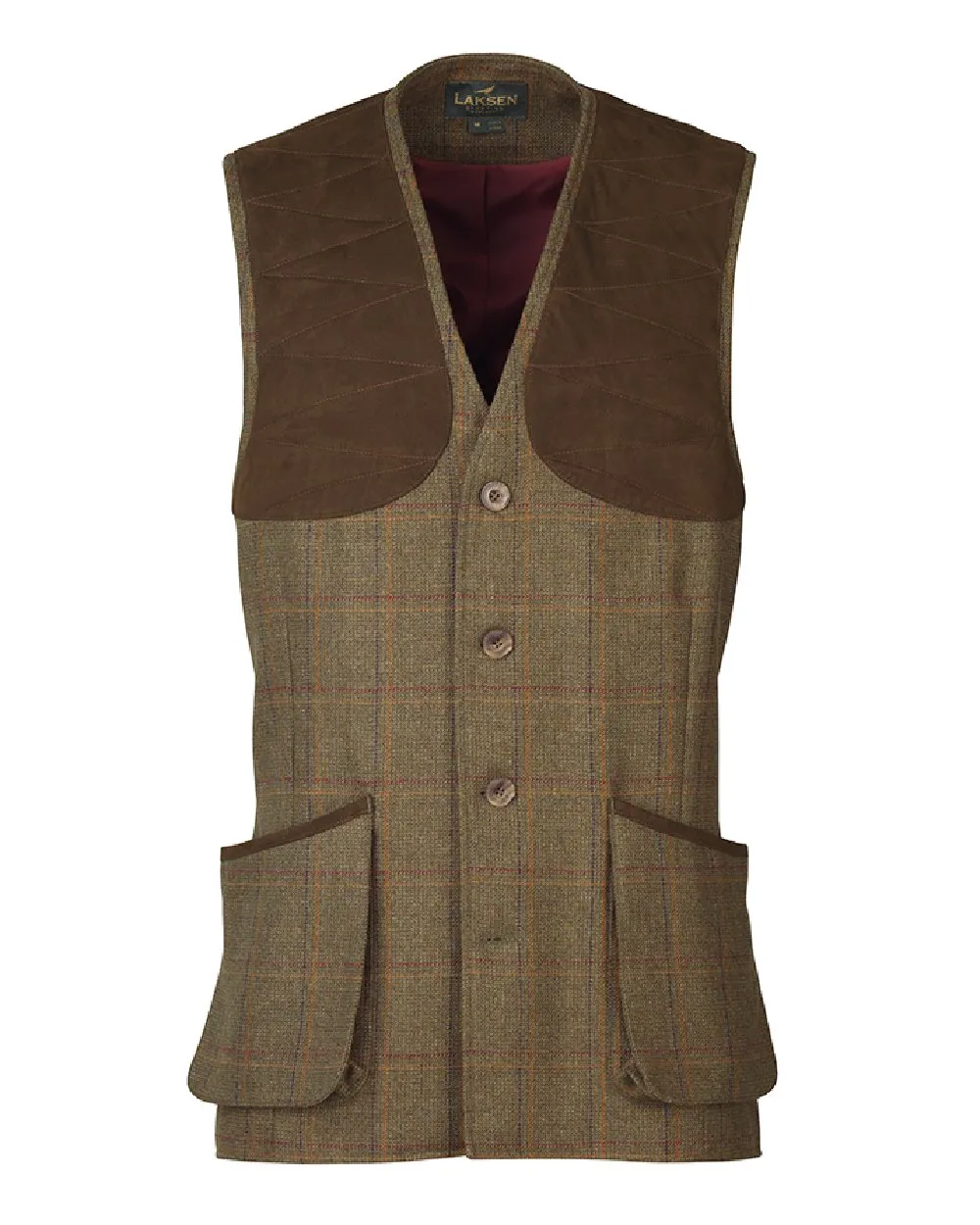 Laksen Woolston Tweed Leith Shooting Vest Long Sleeve Casual Tops