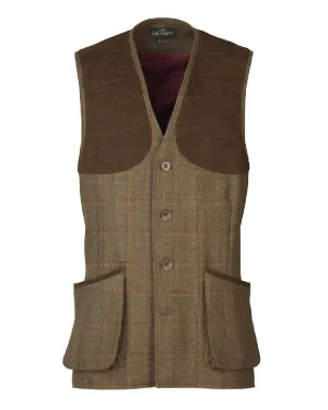Laksen Woolston Tweed Leith Shooting Vest Long Sleeve Casual Tops